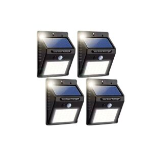 4 lámparas panel solar para exteriores